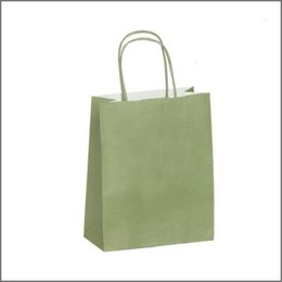 Paper bag M - Olive green (100 pieces)