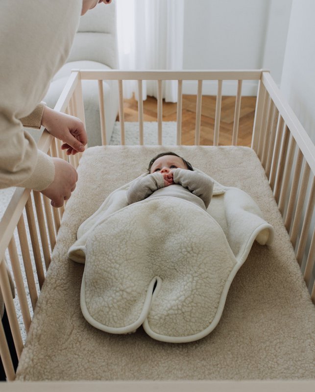 Sábana bajera ajustable para bebé y niño - Lana merino