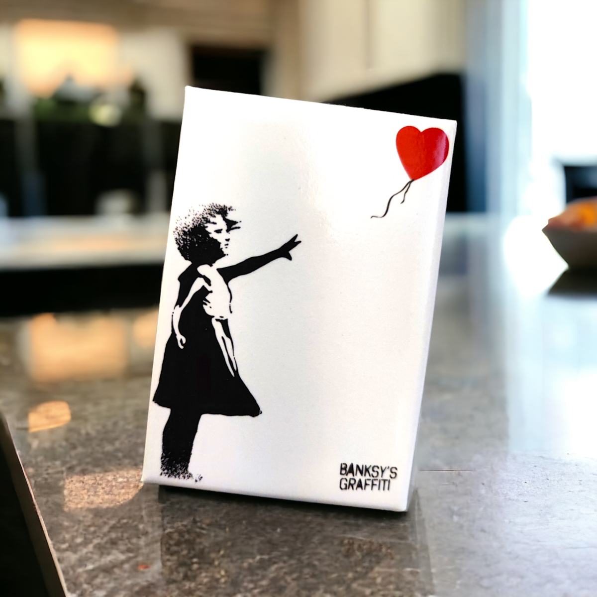 Banksy's Graffiti-koelkastmagneet - Meisje met rode ballon
