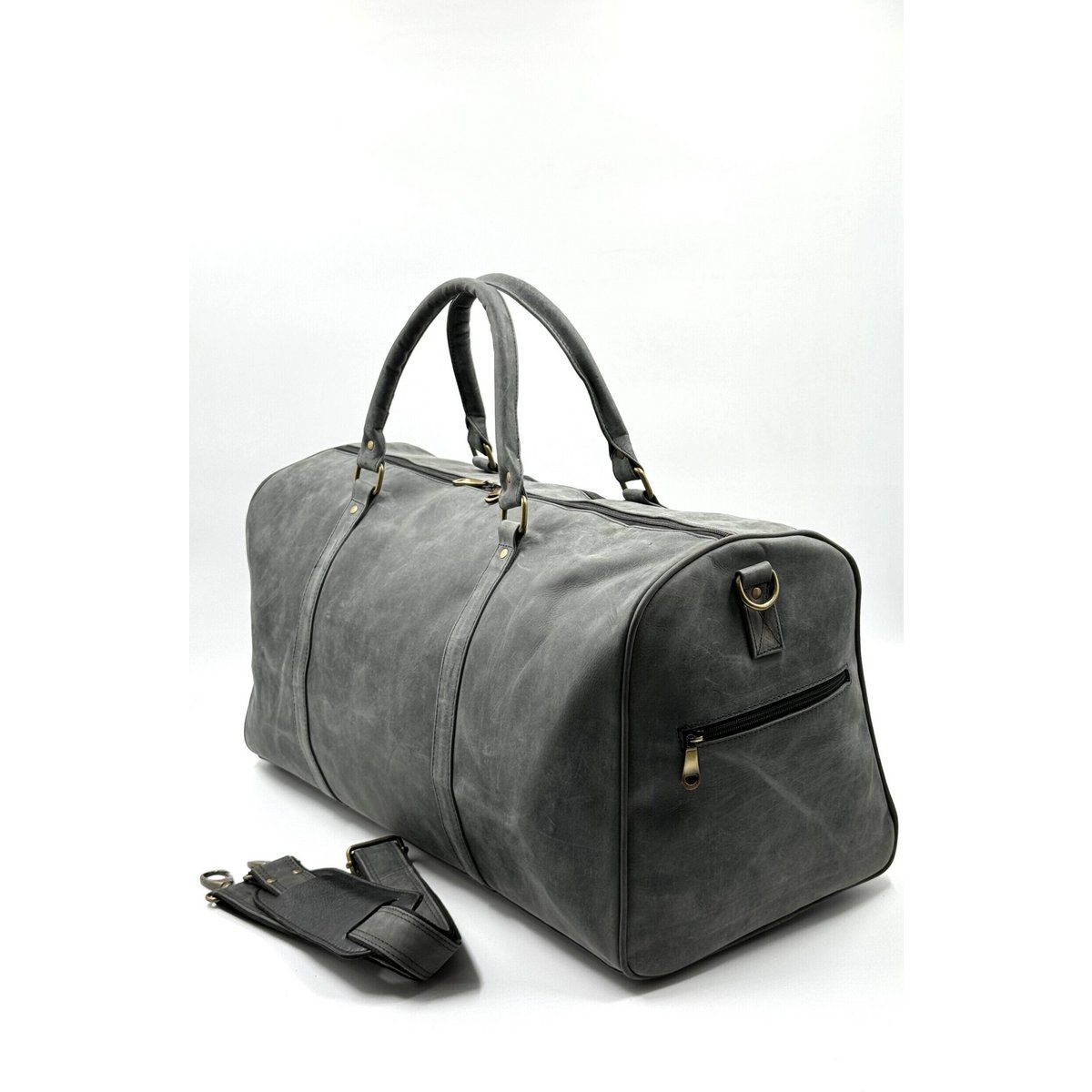 Ręcznie robiona skórzana torba podróżna „Hunter” – Artisan 56 cm „Expedition” z dedykowaną przegrodą na buty