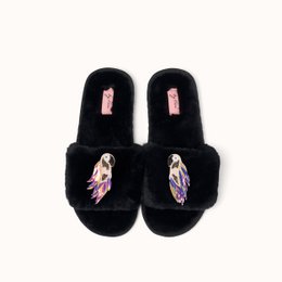Black slippers