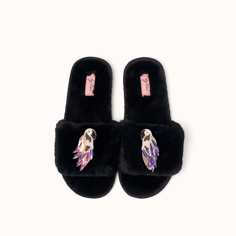 Black slippers