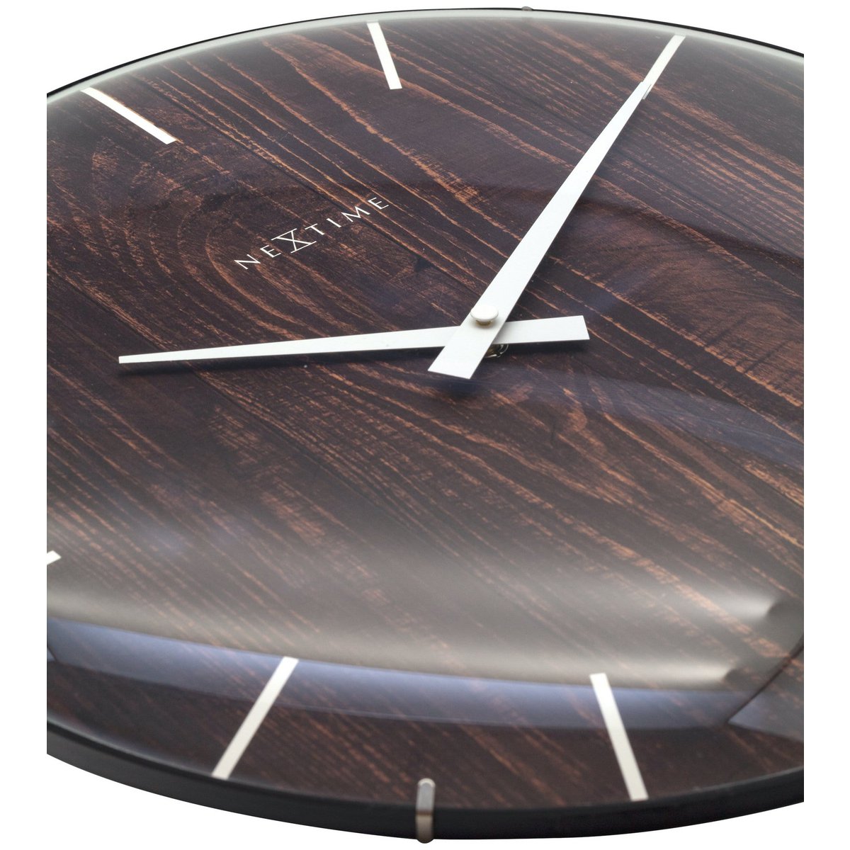 Horloge murale - 35 cm - Dôme Verre - 'Edge Wood Dome'