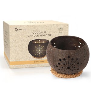 Coconut Candle Holder • Tealight • Sustainable • Sunshine