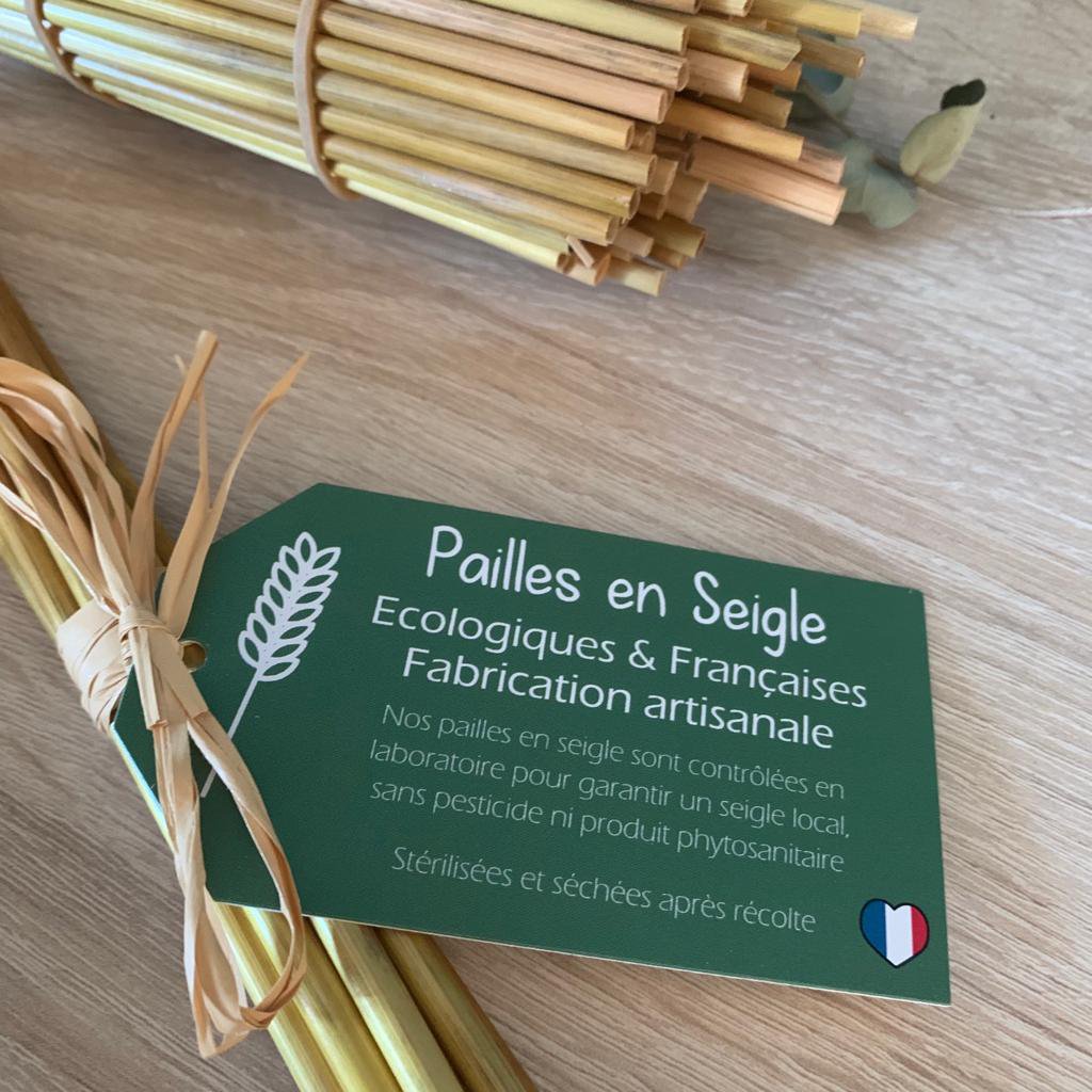 Roggenstroh - Packung mit 10 - Hergestellt in Frankreich