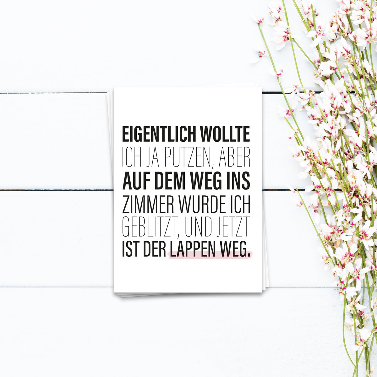 Eigentlich wollte ich ja putzen - Postkarte 10er Set