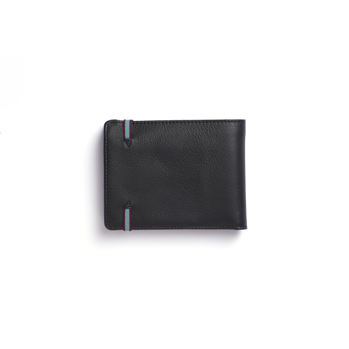 Portafoglio minimalista nero con tasca portamonete