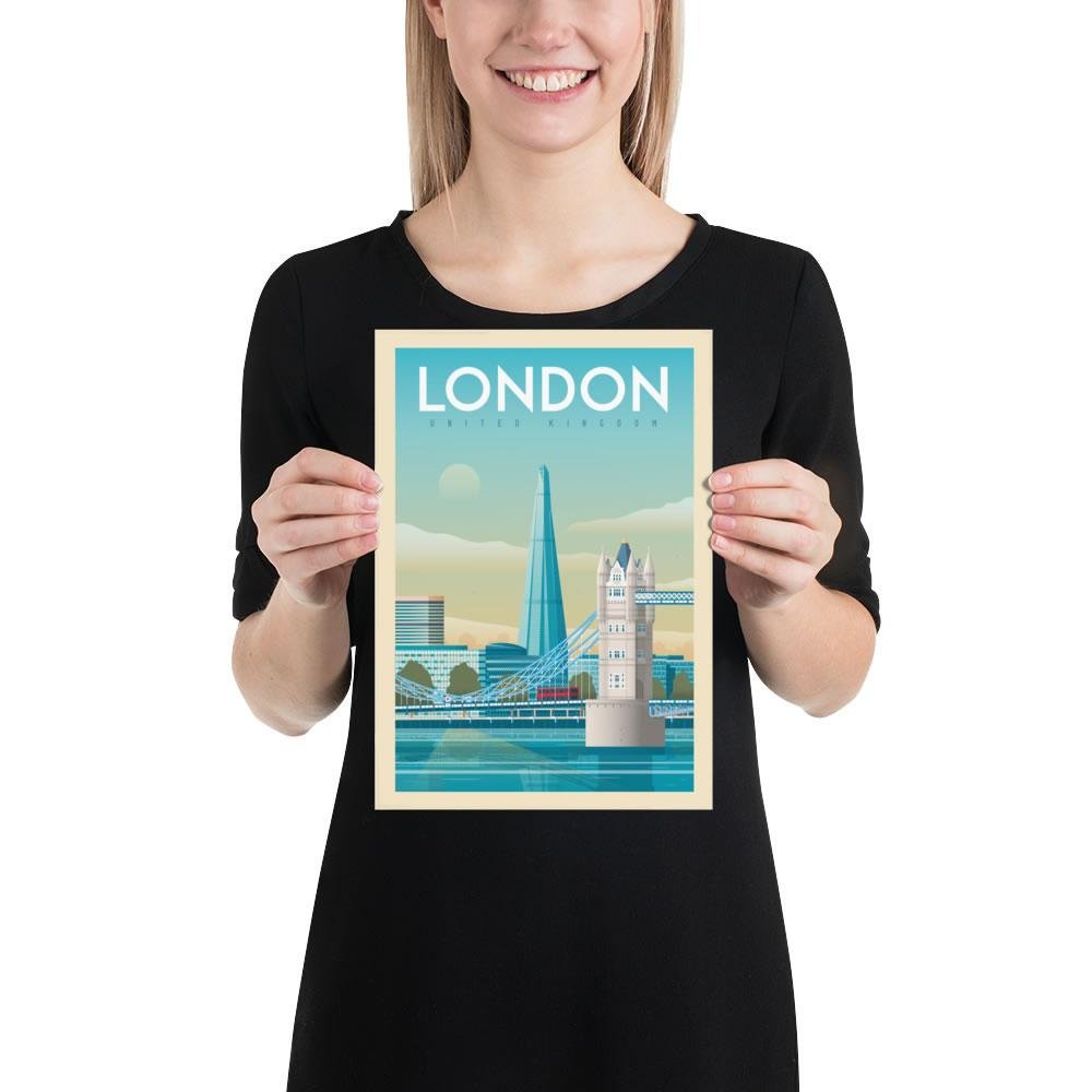 Vintage London Poster | Premium poster City London Tower Bridge United Kingdom