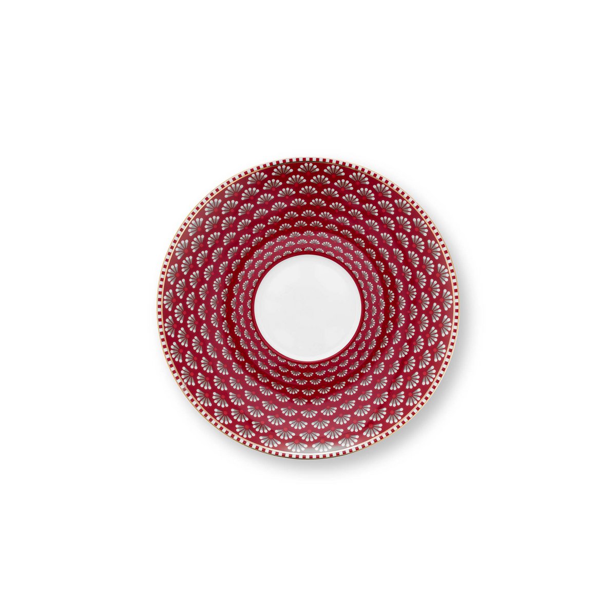 Cup and Saucer Blooming Tales Fantasy Dark Red