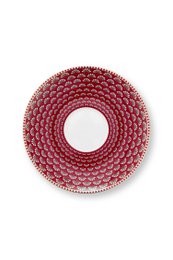 Cup and Saucer Blooming Tales Fantasy Dark Red