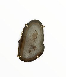 Bague Saudade Agate Marron Naturelle