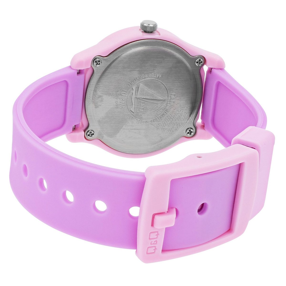 Montre pour enfants Q&Q avec bracelet en silicone, "Fleurs", 10 bar