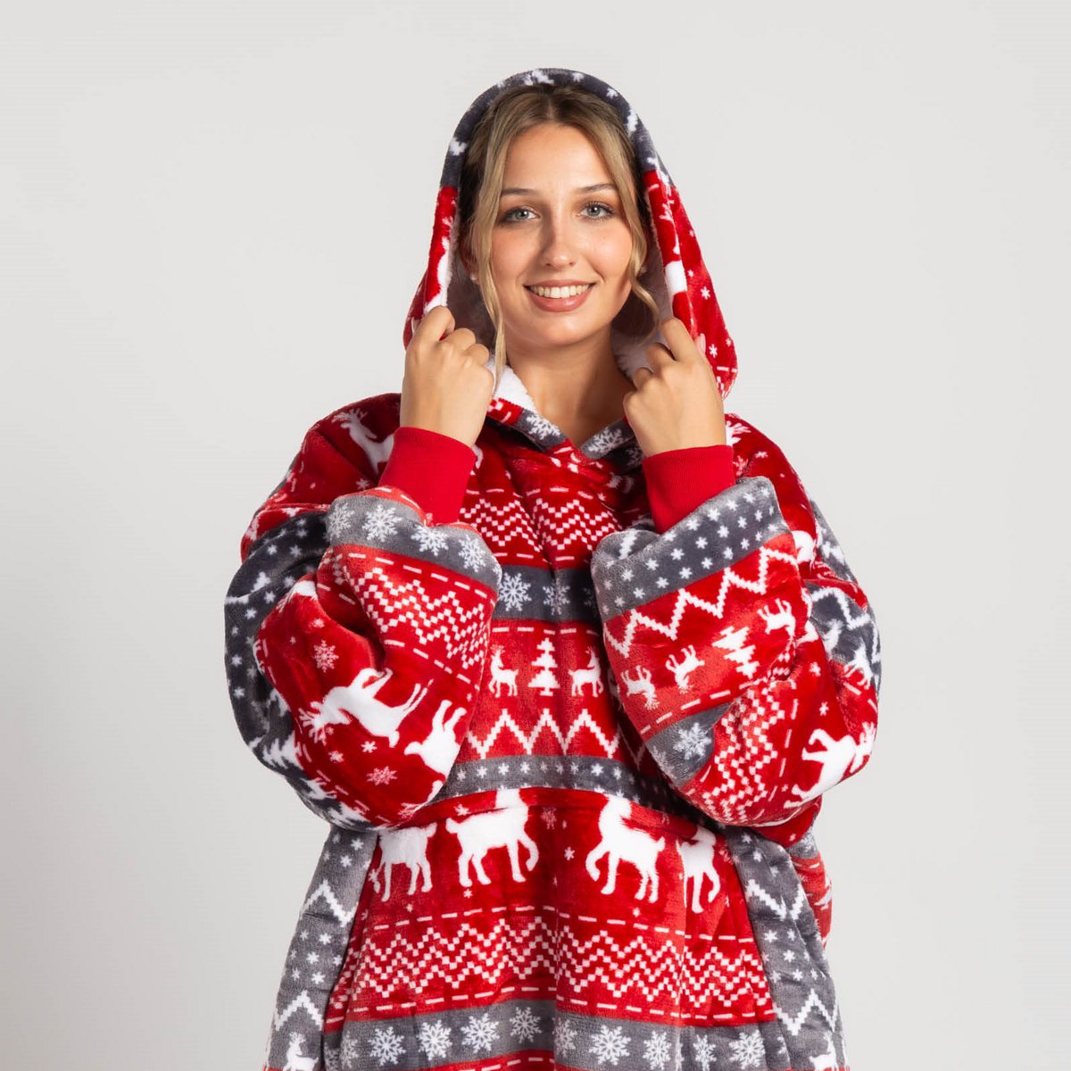 Vitapur - Hoodie blanket + socks - Red Christmas