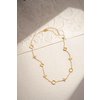 Collier Acier Inoxydable Doré  Motifs Fleur et Étoile