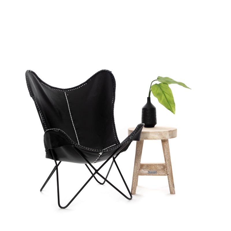 Stool Herma - wood - round top