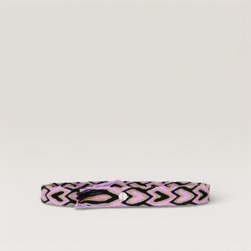Geometrischer Fransengürtel | Lila