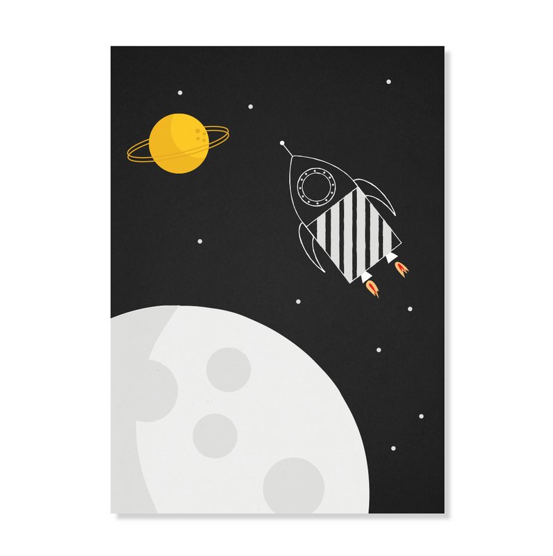 Postkarte "Weltraumrakete"