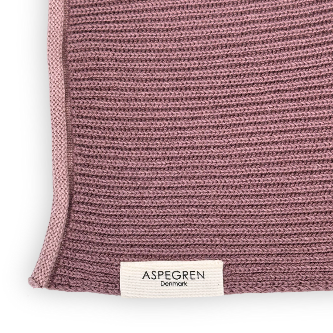 Knitted Dishcloth – Ripple – Elderberry
