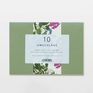 Envelopes set of 10 C6 green made from sustainable paper