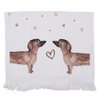 Gastendoekje 40x66 cm Beige Bruin Katoen Teckels Toilet Handdoek