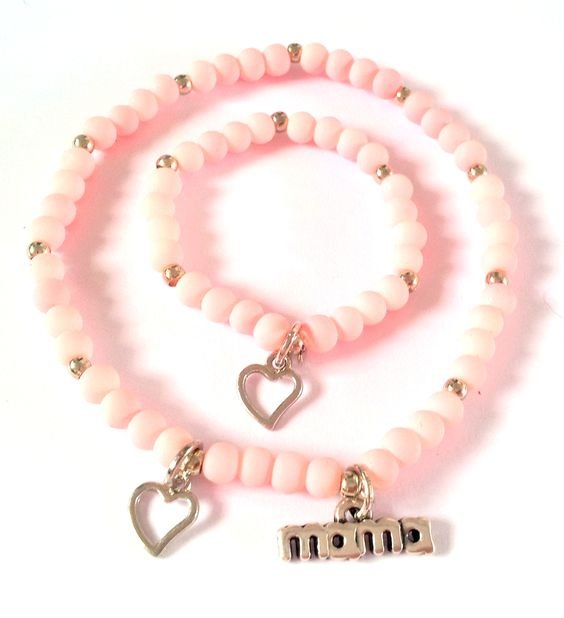 Pulsera mami y bebe rosa Sweetheart