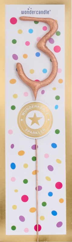 3 Tricolor gold silber rosé Wondercandle® classic