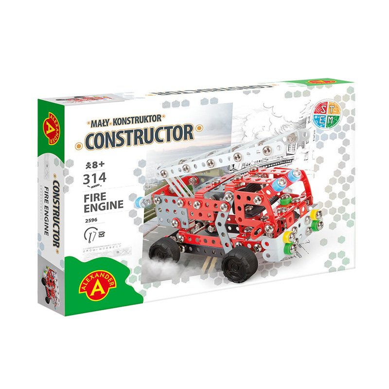 Construction set DIY fire truck metal