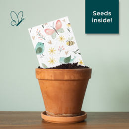 Tarjeta de felicitación de papel con semillas - Naturaleza