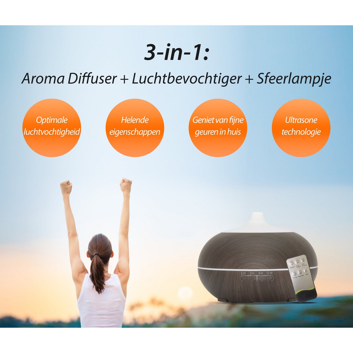 Sun Shine Pro - Dunkles Holz - Aromadiffusor