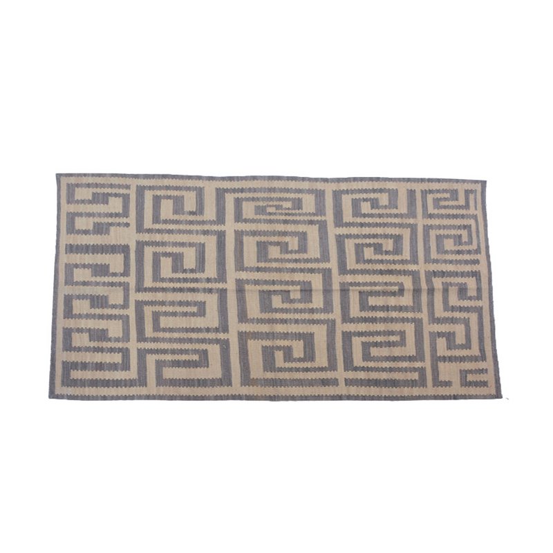 Moderne mørkegrå Kilim tæppe
