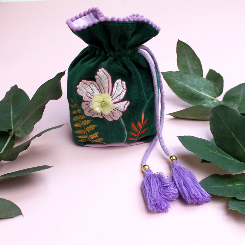 Posy Teal Beutel mit Kordelzug