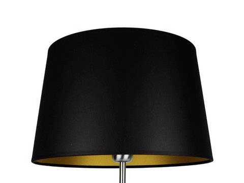 Lampshade fabric black / inside gold 33/27/20 cm