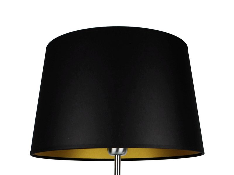 Lampenschirm Stoff schwarz/ innen gold 33/27/20 cm