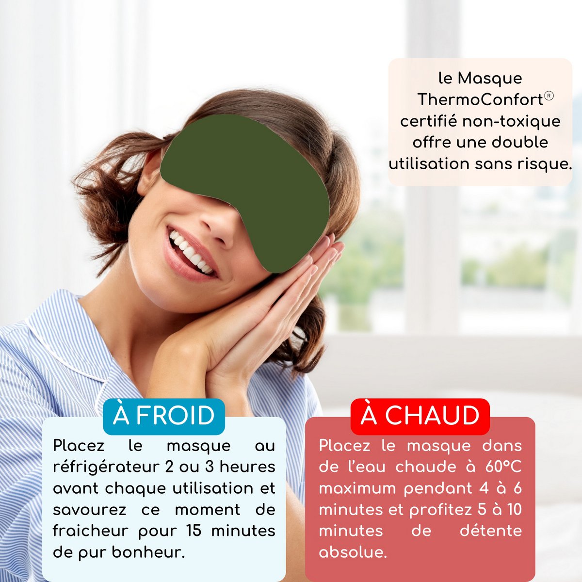 Zestaw i maska ​​na oczy z zielonego jadeitu Gua Sha - Termoterapia - Niezbędne akcesoria kosmetyczne - Kamień naturalny - Narzędzie do podnoszenia