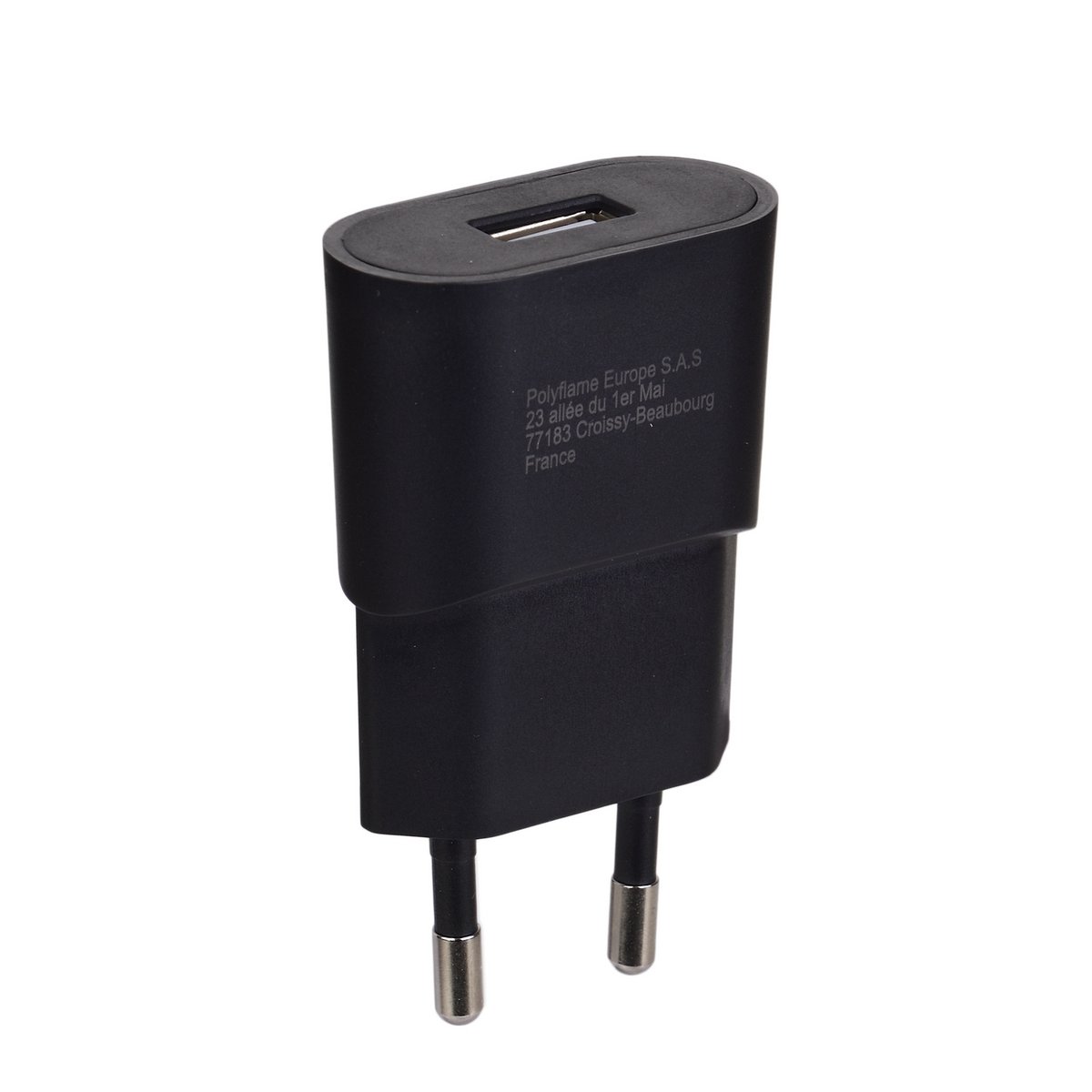 Black USB wall charger