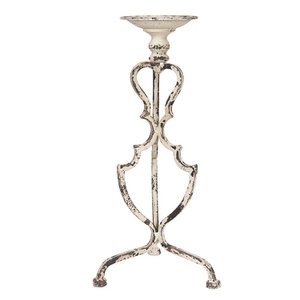 Candlestick 51 cm beige iron candle stand