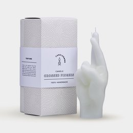 Bougie Doigts Croisés Blanc