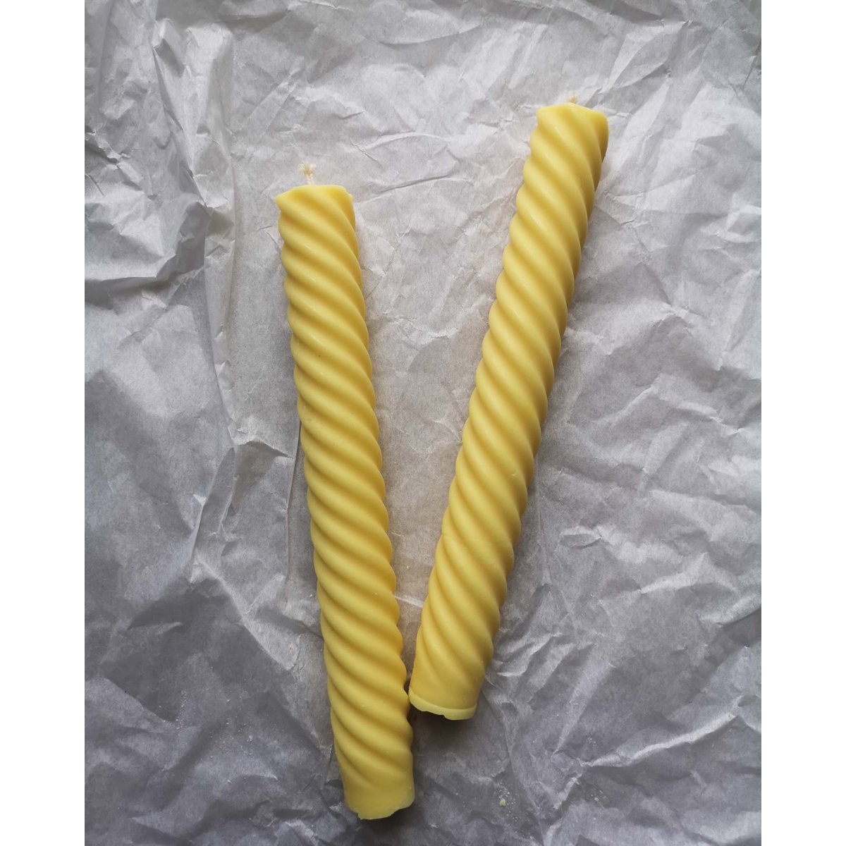 Spiral Taper Candle (Bright Dandelion) | dinner candle