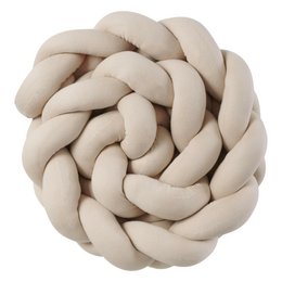 Tour de lit tressé sable tricoté