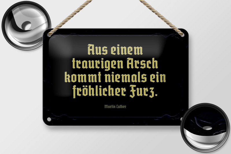 Tin sign saying 18x12cm from a sad ass comes decoration