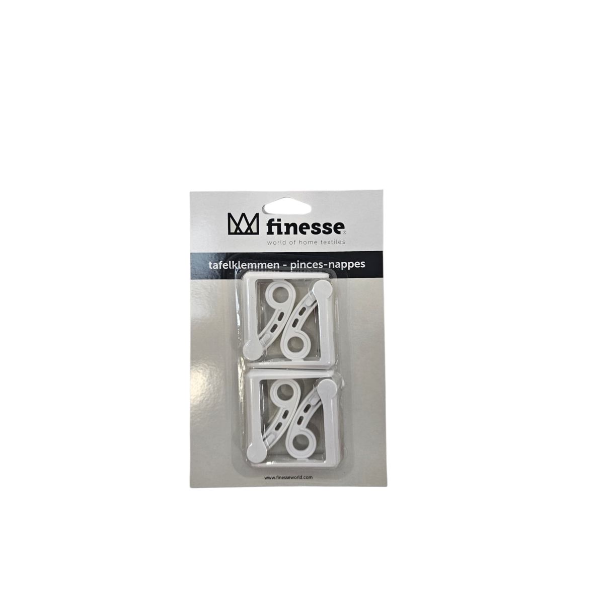 Table clamps - set of 4 pieces, with ferry - Transparent or white - PVC