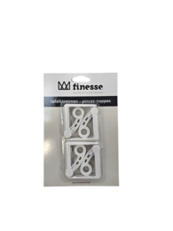 Table clamps - set of 4 pieces, with ferry - Transparent or white - PVC