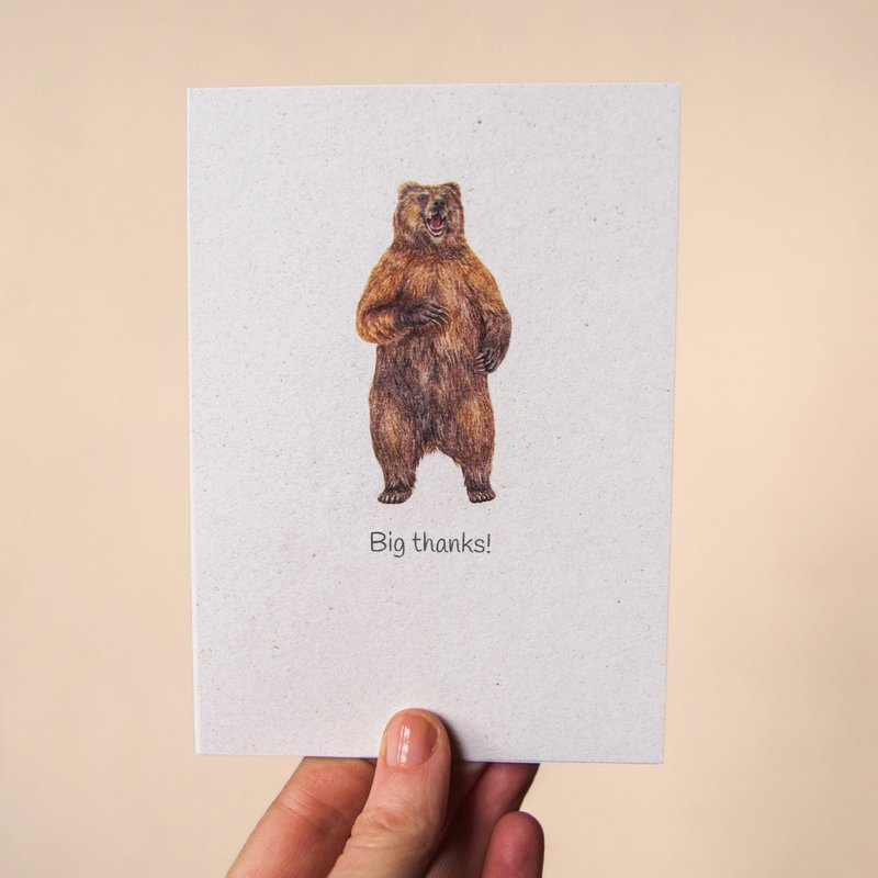 'Big thanks' Bear Give Back Thank You Card