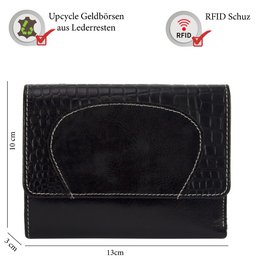 Sunsa Damen Geldbörse. Leder Geldbeutel. Portemonnaie mit RFID Schutz. Brieftasche aus Leder. Mittelgroße Geldbörse für Frauen mit vielen Kreditkartenfächern- Wallet für Damen, Geschenkidee
