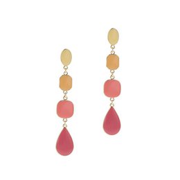 Ivy Pink Drops Emalje øreringe