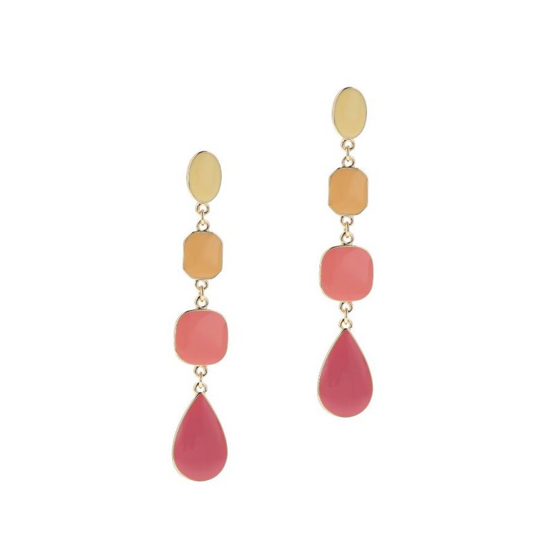 Ivy Pink Drops Emalje øreringe
