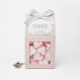 Marshmallows "You make my heart smile"