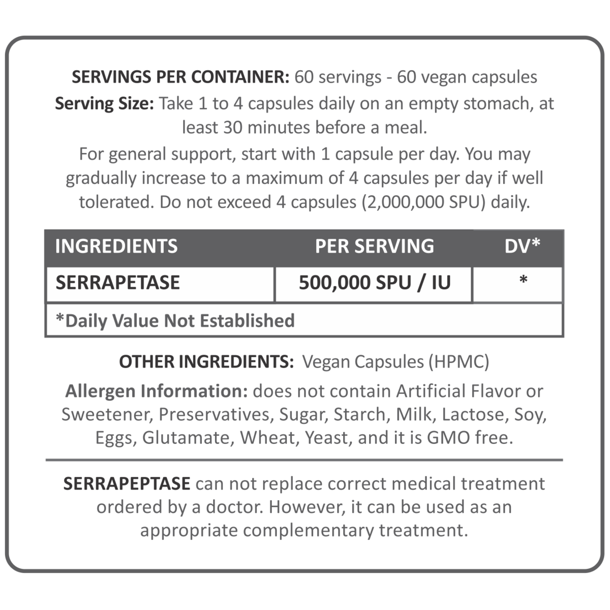 SERRAPEPTASE 500 – Systemisch enzymsupplement
