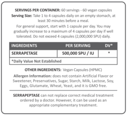 SERRAPEPTASE 500 – Systemisch enzymsupplement