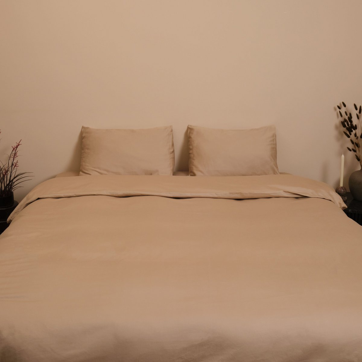Housse de couette - Satin de coton 400 fils au pouce - Beige Please!